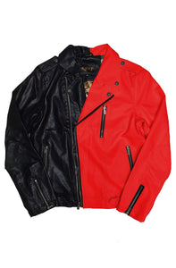 Flint Vintage Faux Leather Biker Jacket
